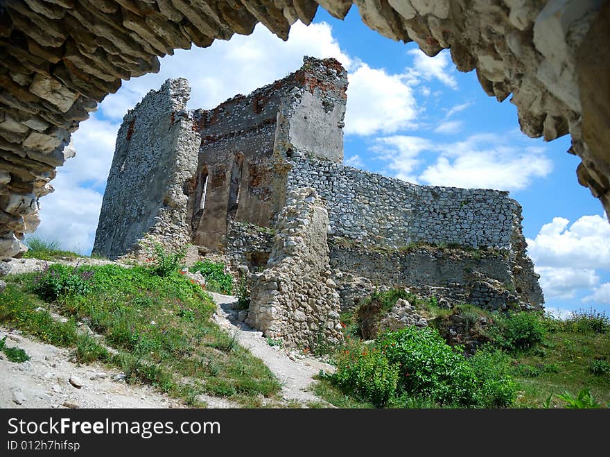 The picture of Cachtice ruins, Slovakia