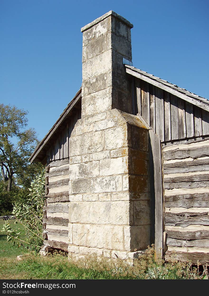 Old Chimney Against Blue Sky