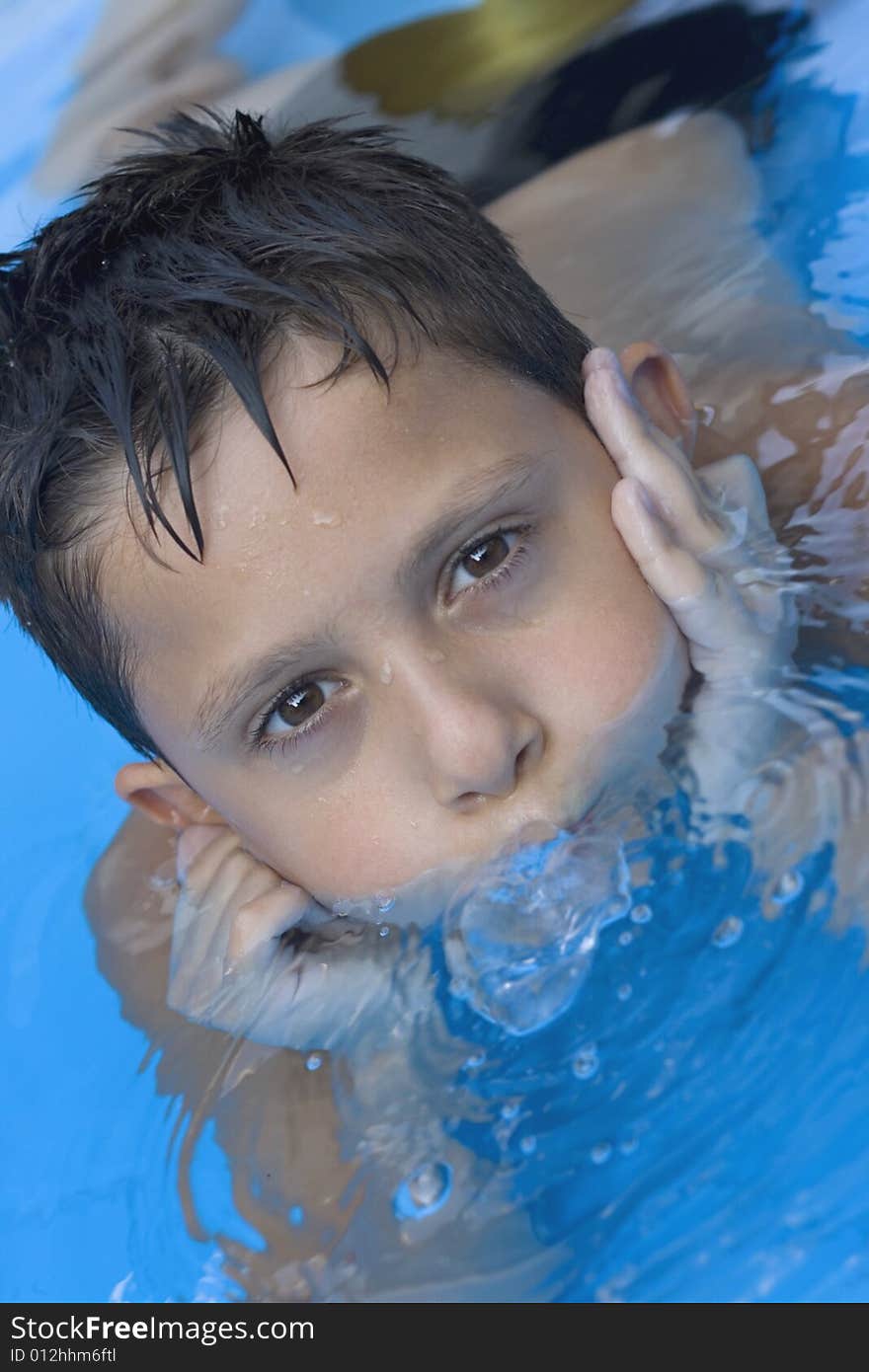 Young Boy In Pool