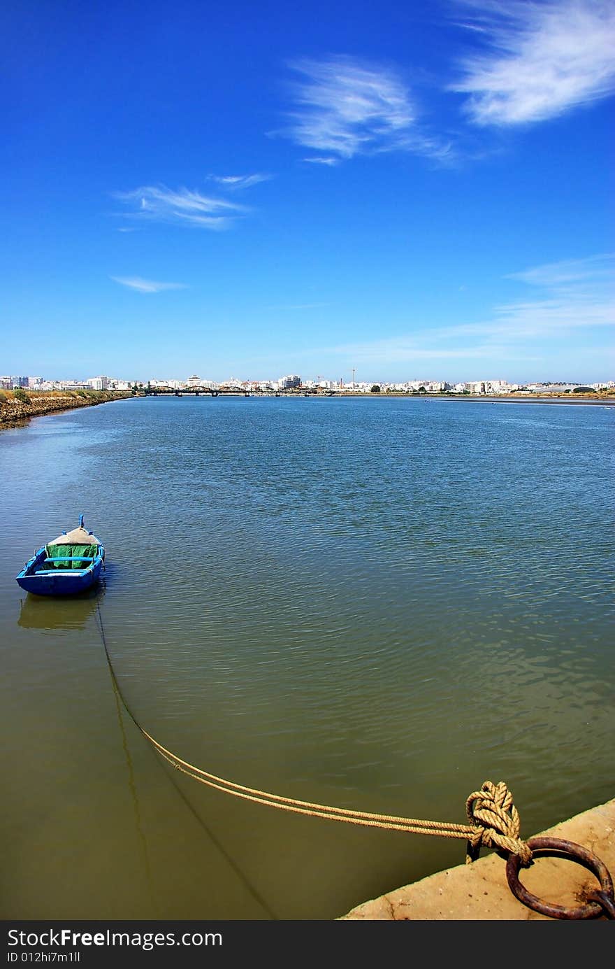 Boat in river.