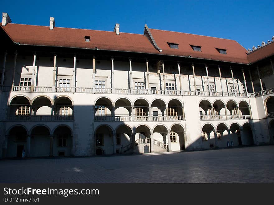 Wawel Castle in sun, Krakow, Poland. Wawel Castle in sun, Krakow, Poland