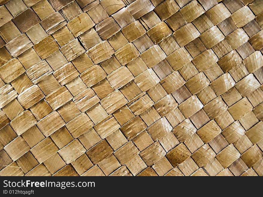 Close of of woven buri palm