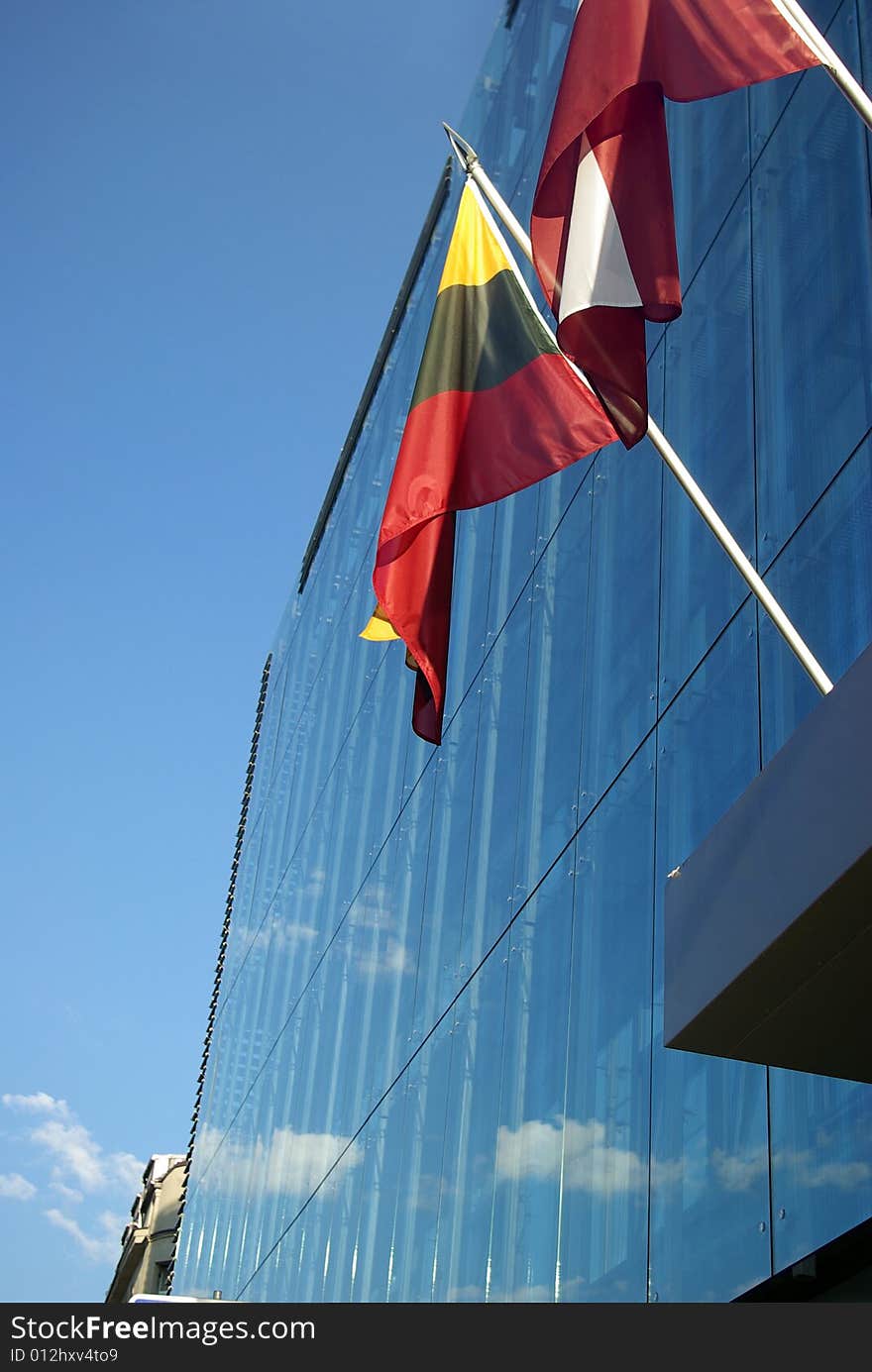 Flags on the wall