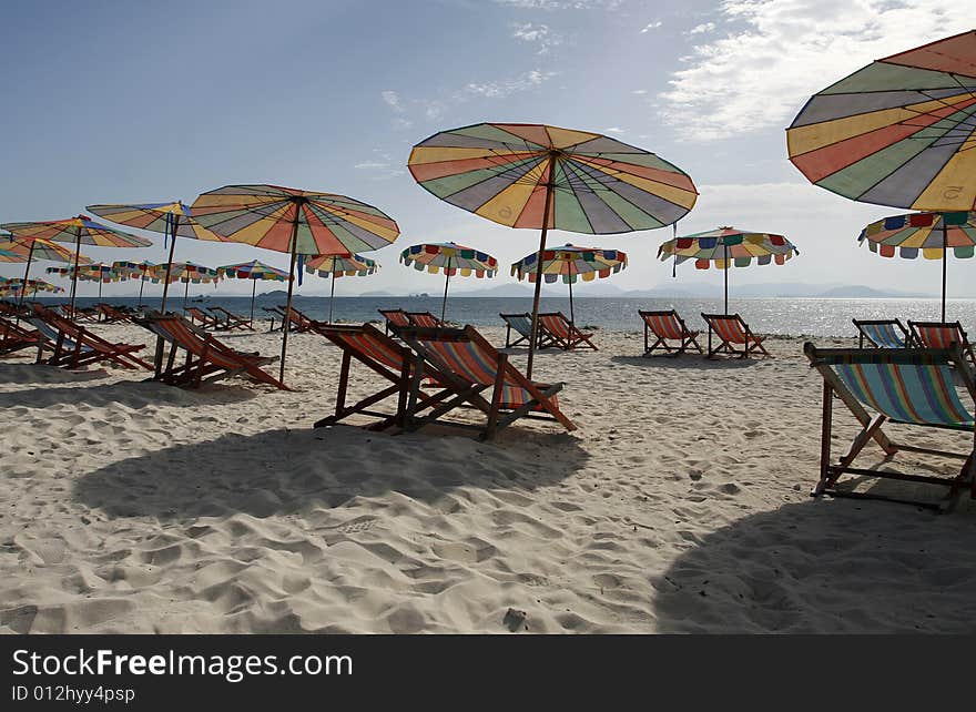 Colorful beach umbrellas