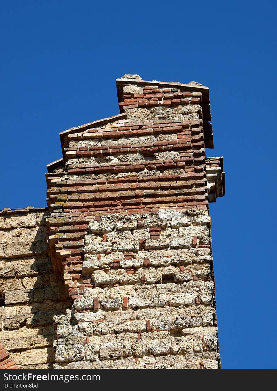 Beautiful image of a old chimney in blue sky