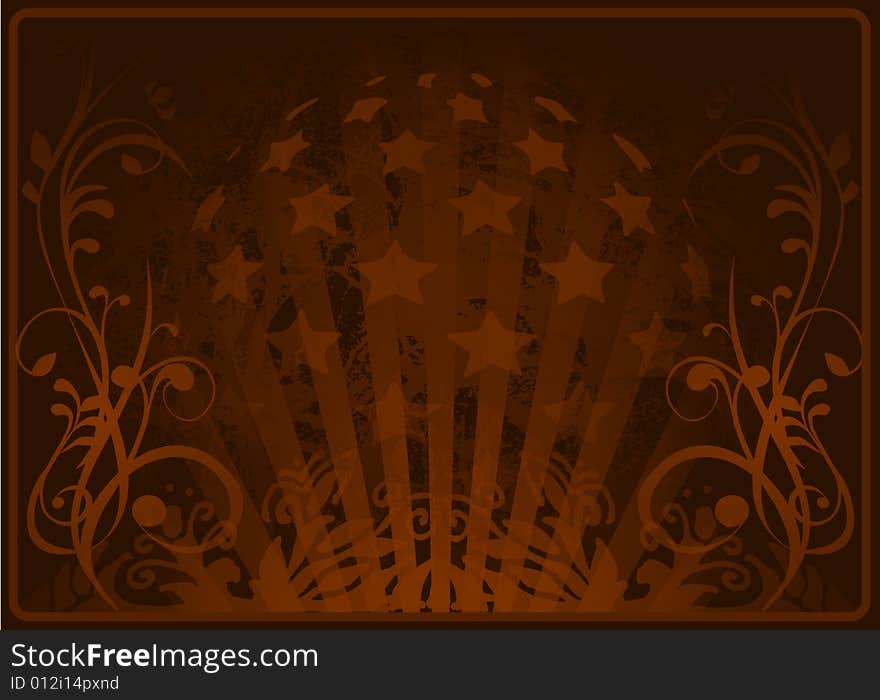 Vector retro style background with ornaments. Vector retro style background with ornaments