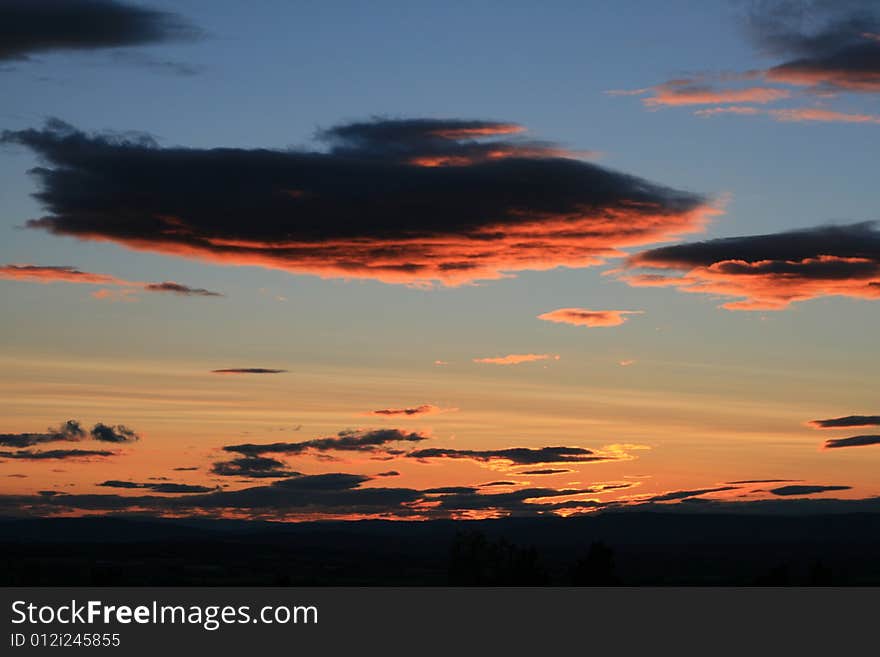 A beautiful clouds in sunset