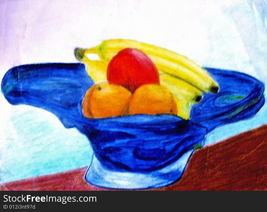 Glass Dish With Fruit