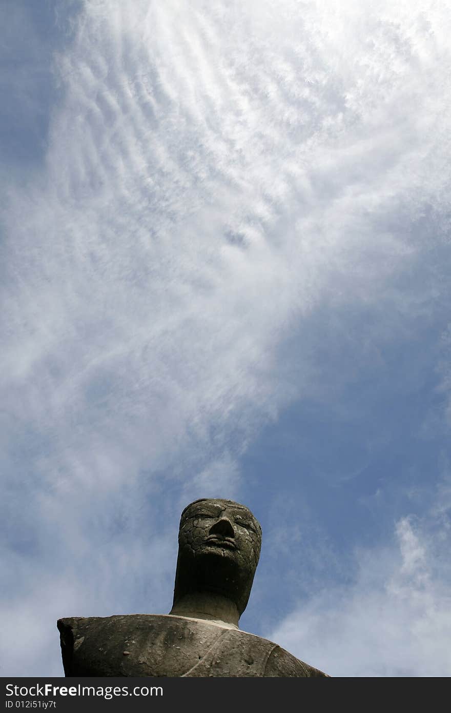 A Buddha face in temple at Thailand. A Buddha face in temple at Thailand