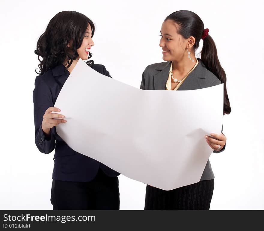 Two businesswoman working