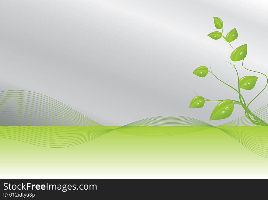 Green and silver background