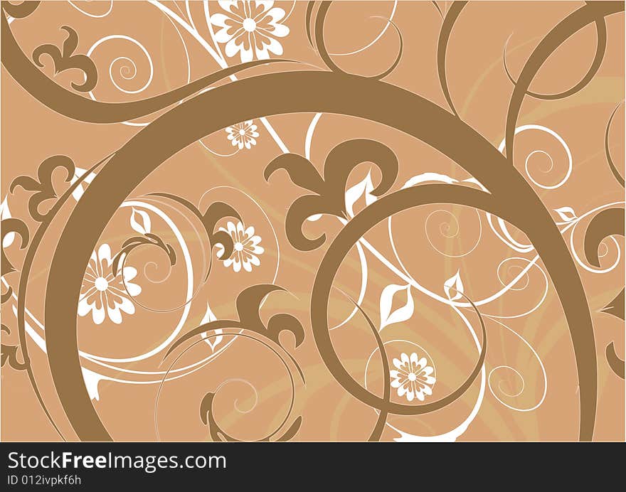 Brown and white design ornament