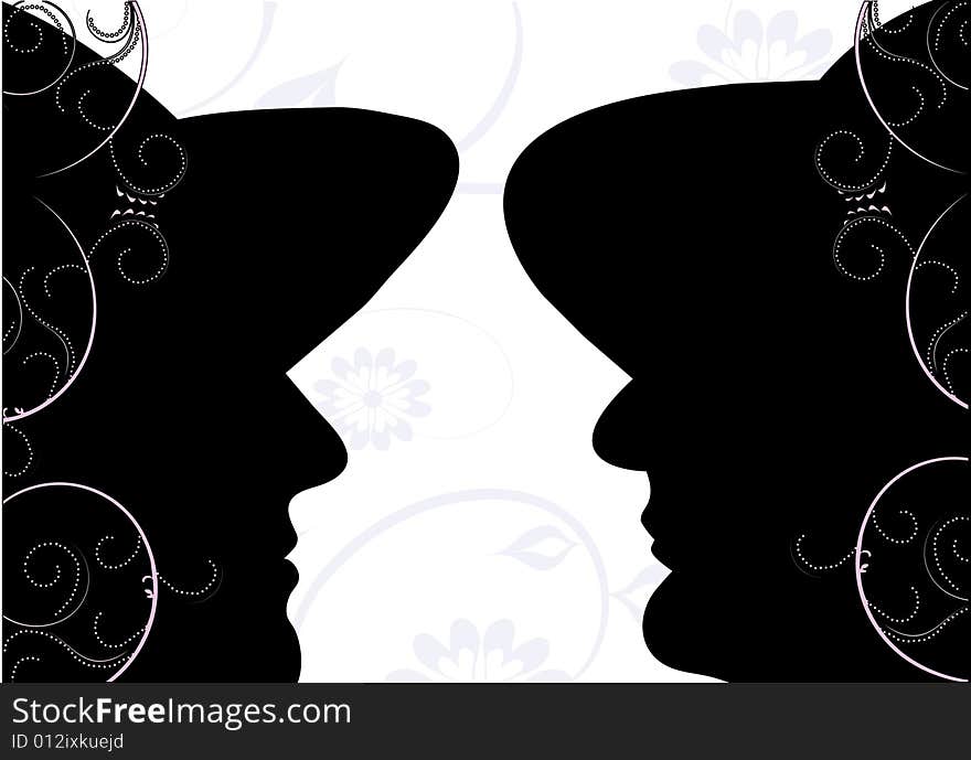 Man and woman in the hats