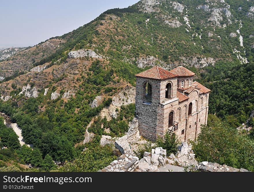 Church of king`s Asen fortres in Asenovgard, Bulgaria. Church of king`s Asen fortres in Asenovgard, Bulgaria