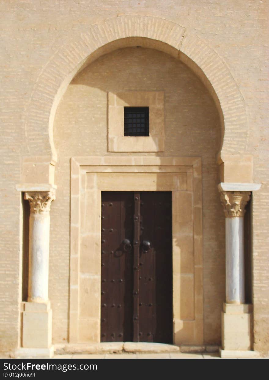 Traditional Tunisian Door in Kairouan.