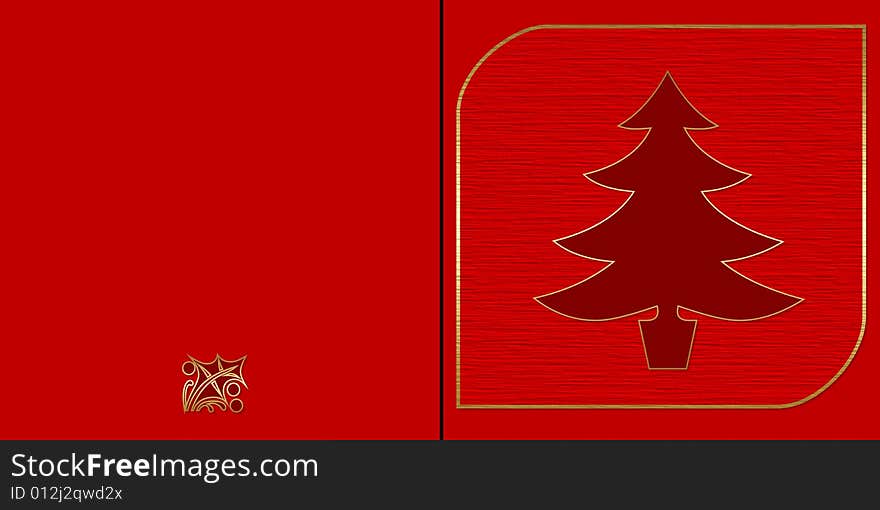 Card with illustration -Christmas theme. Card with illustration -Christmas theme