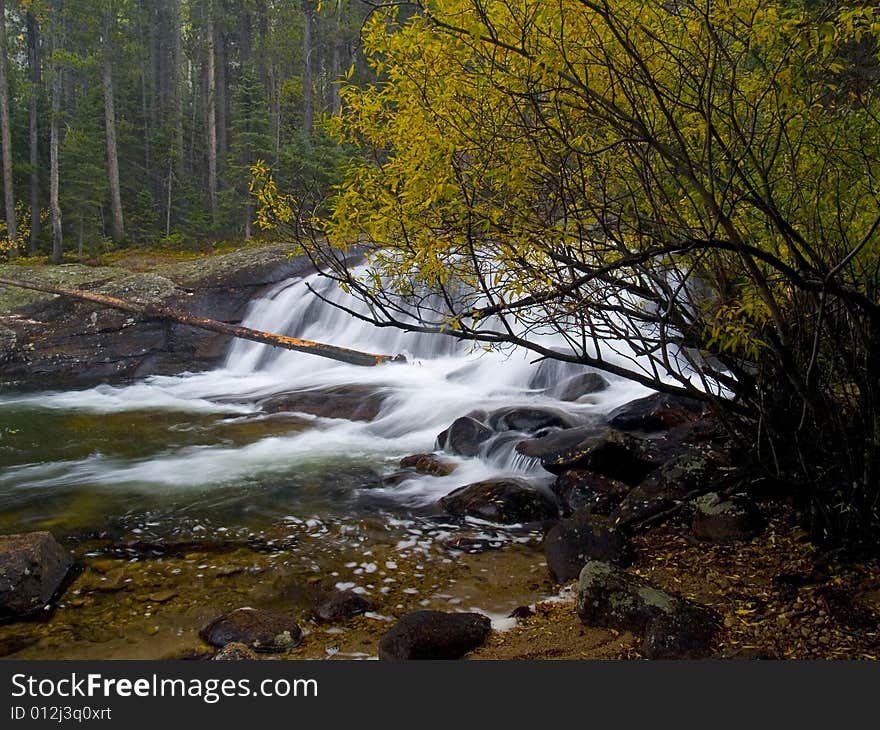 Autumn and Waterfall