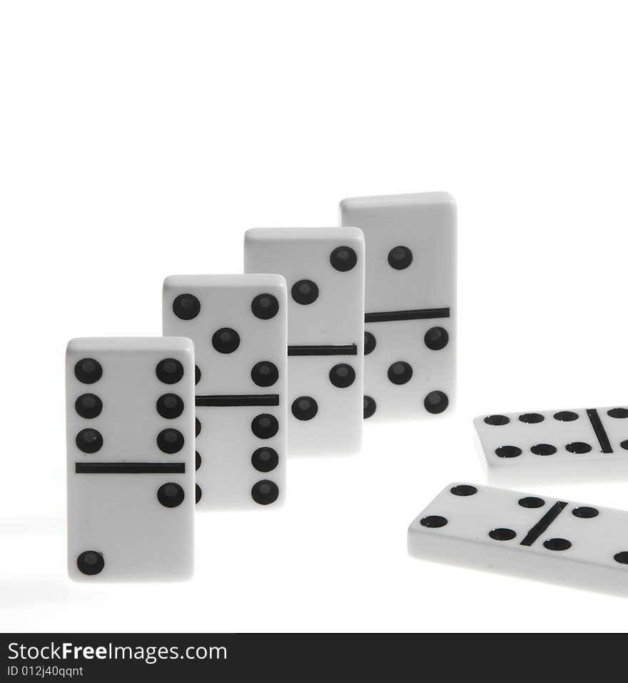 Dominoes On White Backgroun