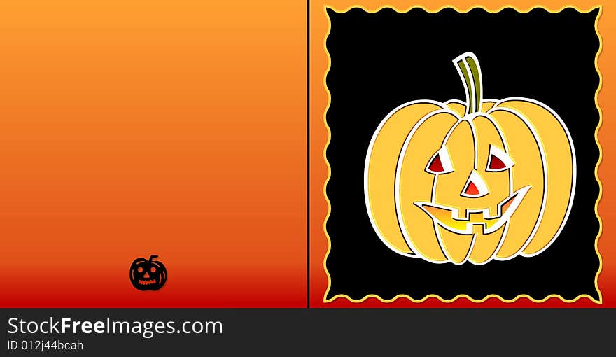 Halloween background with pumpkin-Frame. Halloween background with pumpkin-Frame