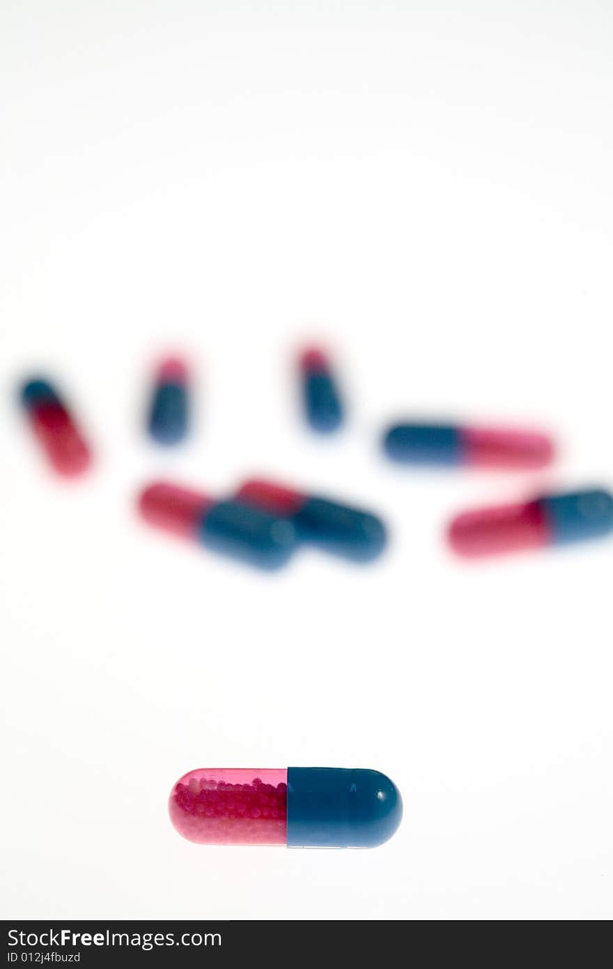 Some pills isolated on a white background