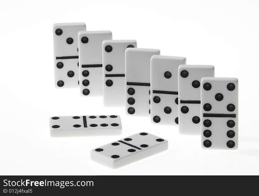 Dominoes On White Backgroun