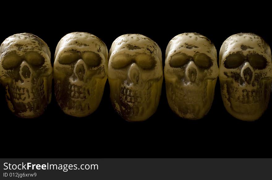 Row of skulls