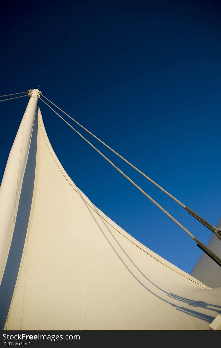 One of the Five Sails on Canada Place Convention Center in Vancouver Canada. One of the Five Sails on Canada Place Convention Center in Vancouver Canada