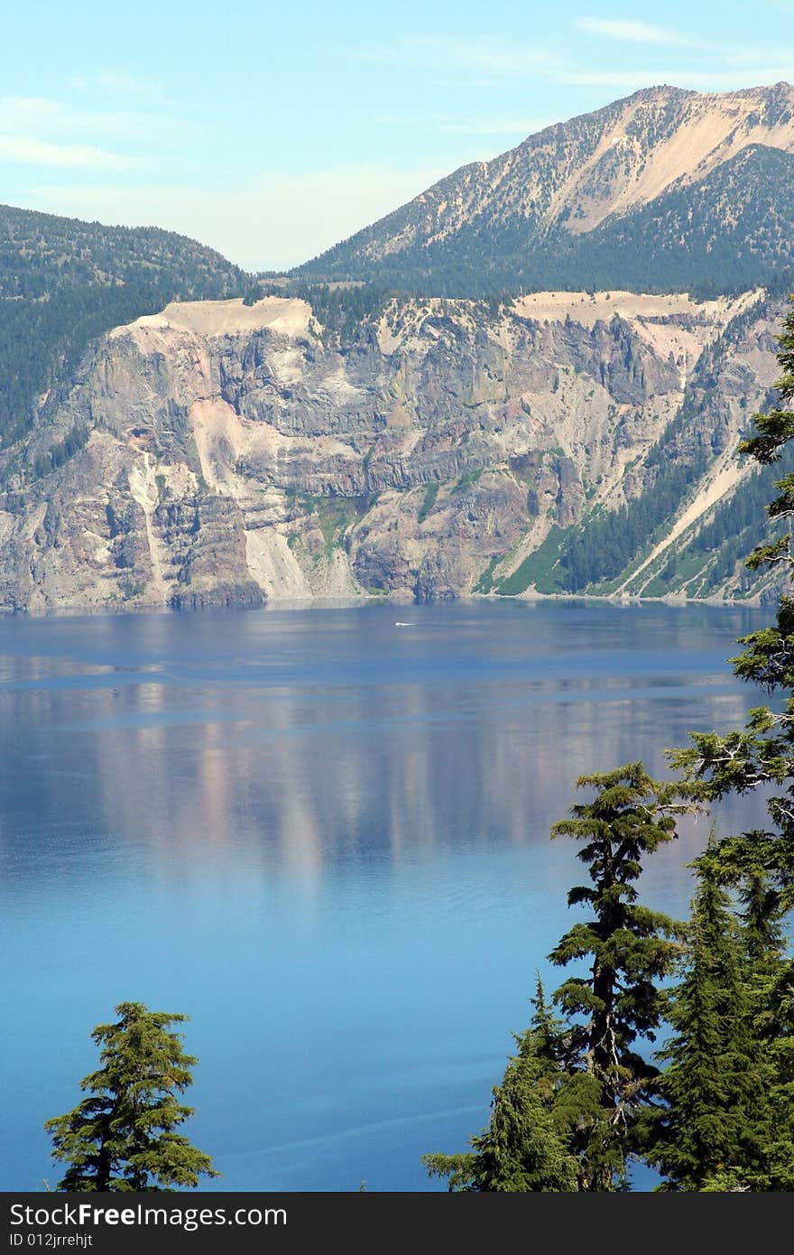 This is a photo taken at Crater Lake, in Oregon