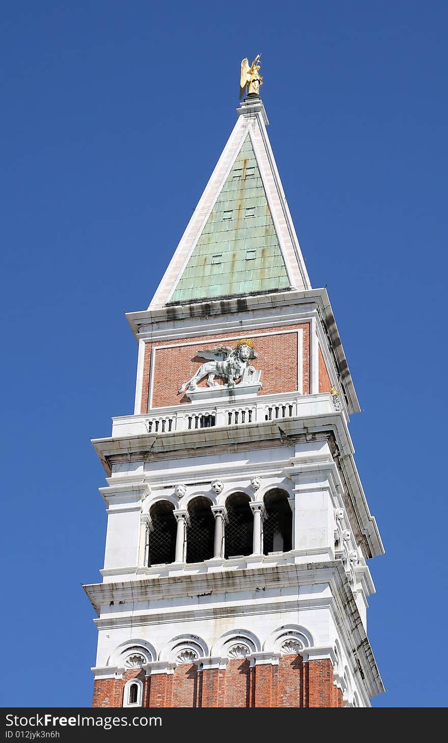 Fragment of Venice bell tower (Venice, Italy)