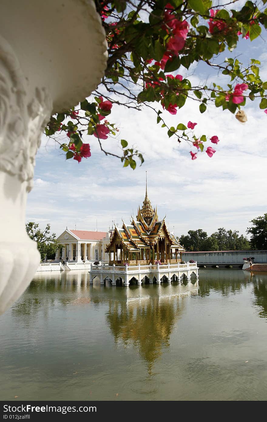 The gardens in a fantastic palace in Thailand