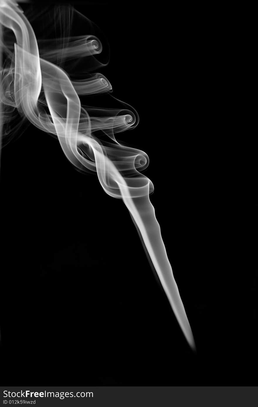 Smoke abstract background on black