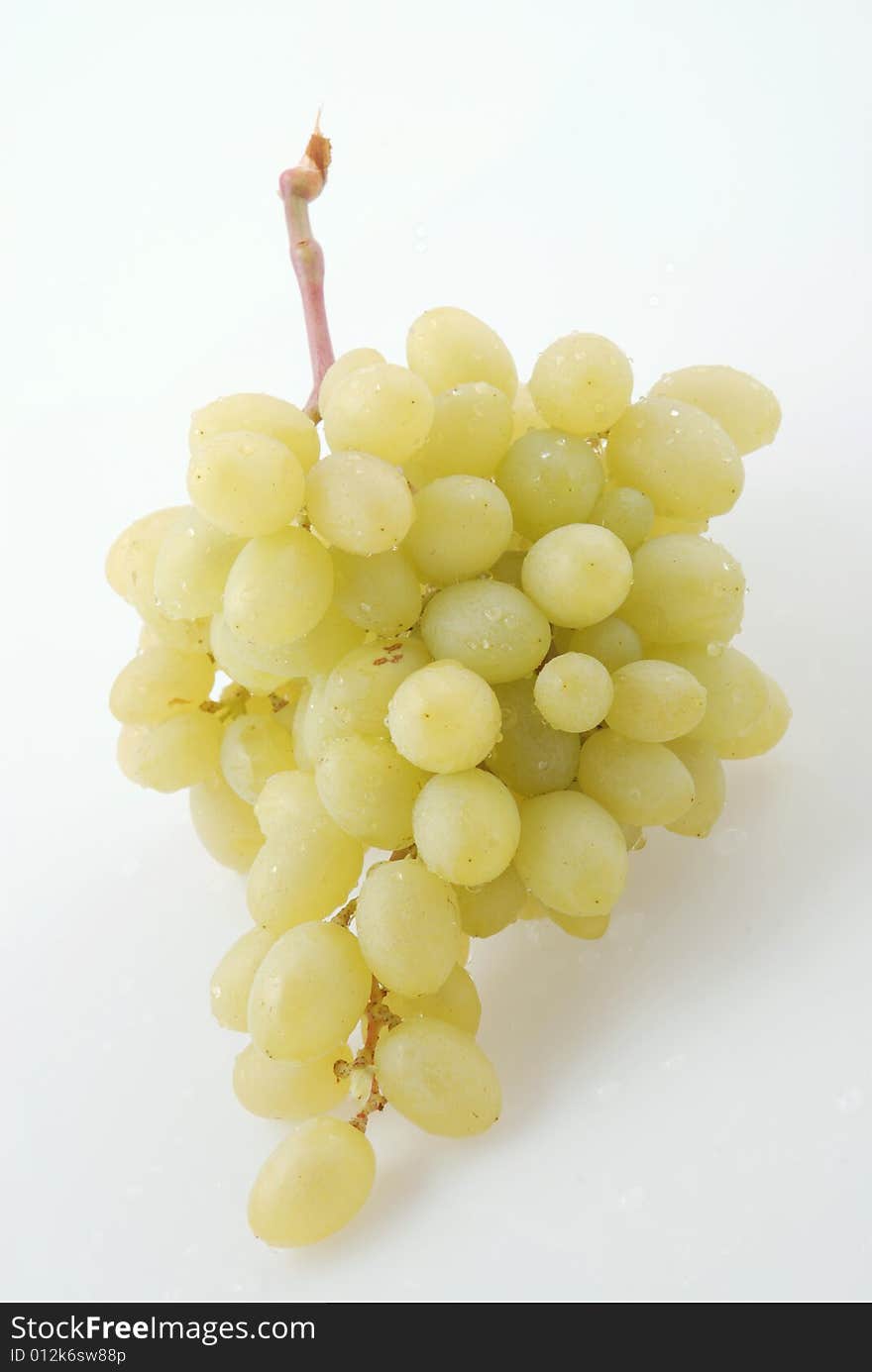 Summer fruits grape isolated by white