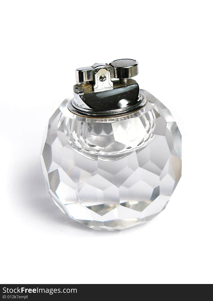 Cristal lighter on white background