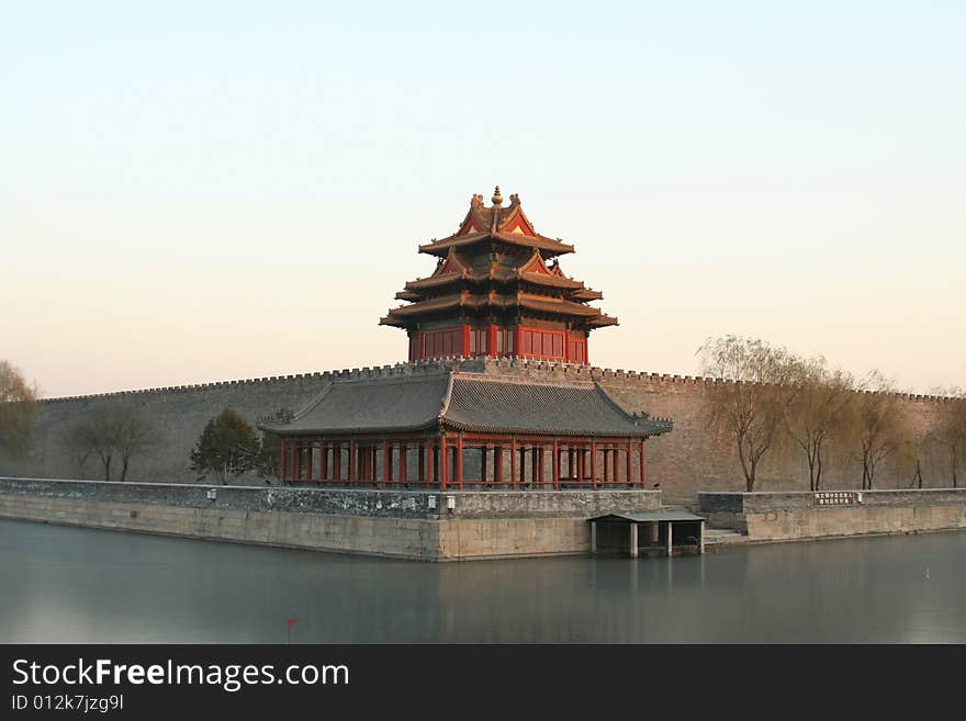 Outside Forbidden City in Beijing of China. Beijing's landmark, the Chinese government has restored the Temple of Heaven for the Beijing Olympics.