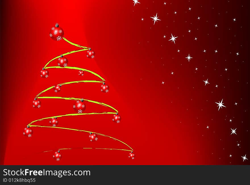 Christmas background with stars, vector illustration