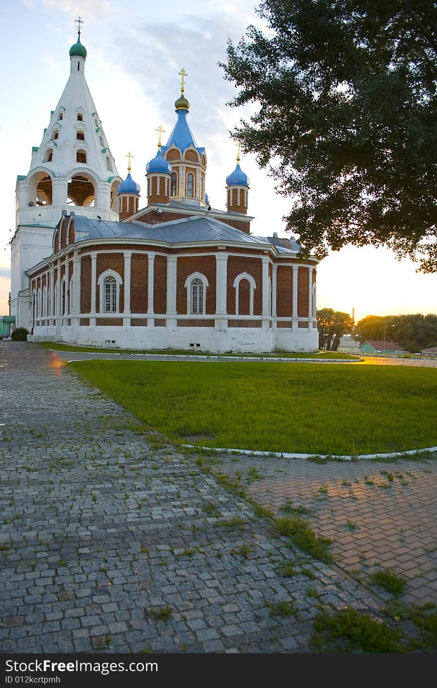 Church on a decline in city park