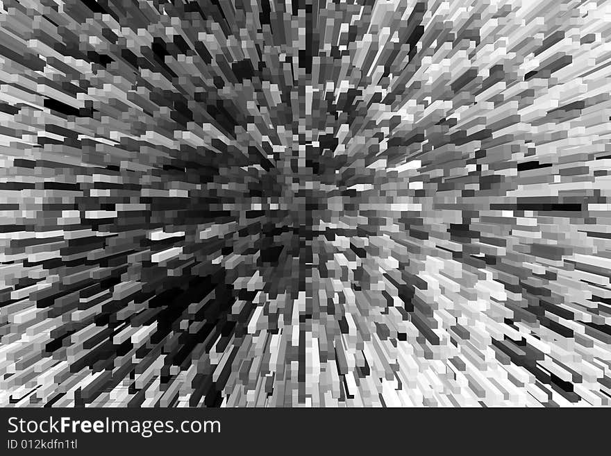 An abstract image that represents movement and explosion