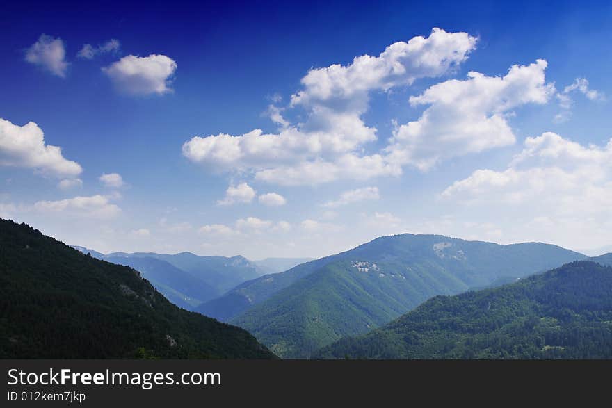 Beautiful view on Rhodope mountains from Bulgaria, Europe. Beautiful view on Rhodope mountains from Bulgaria, Europe