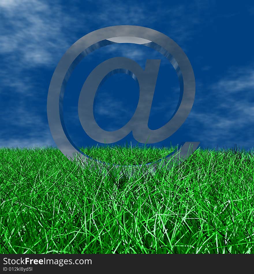 3D Logo and Symbol Internet, Mail. 3D Logo and Symbol Internet, Mail