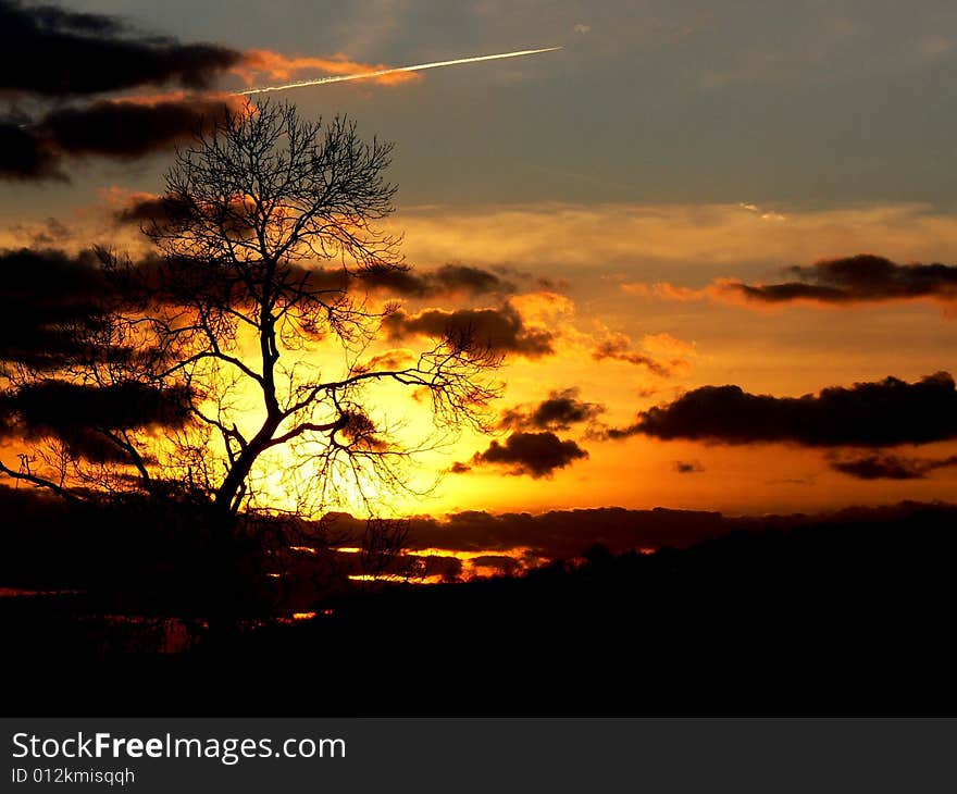 Sunset over Grafty Green