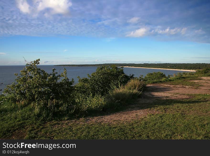 Summer coastal landscape at Baltic sea, Estonia. Summer coastal landscape at Baltic sea, Estonia