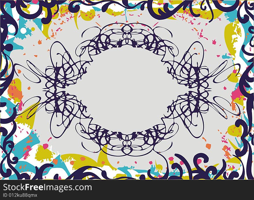 Ornamental twisted background