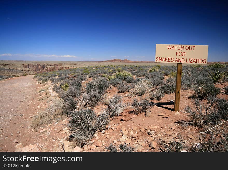 Canyon Country Warning Sign