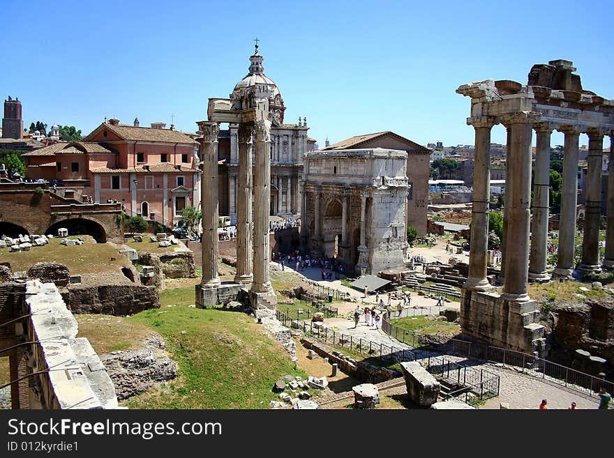 Rome-the ruins in city