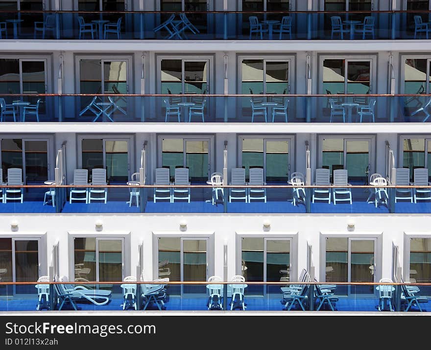 Cruise Liner s Balconies