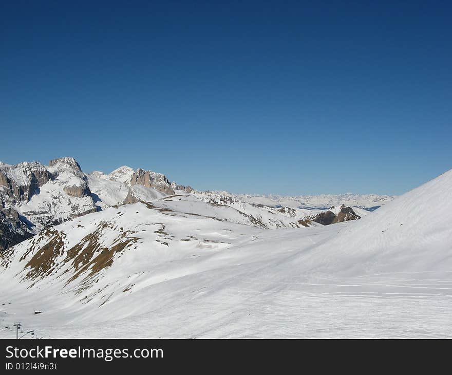 Mountain top in the dolomiti mountains