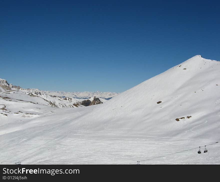 Mountain top in the dolomiti mountains