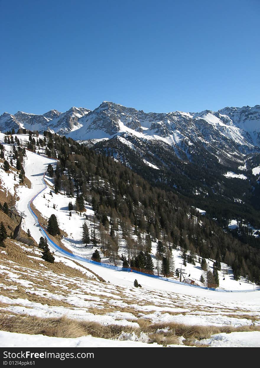 Mountain top in the dolomiti mountains