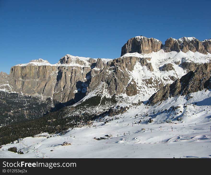 Mountain top in the dolomiti mountains