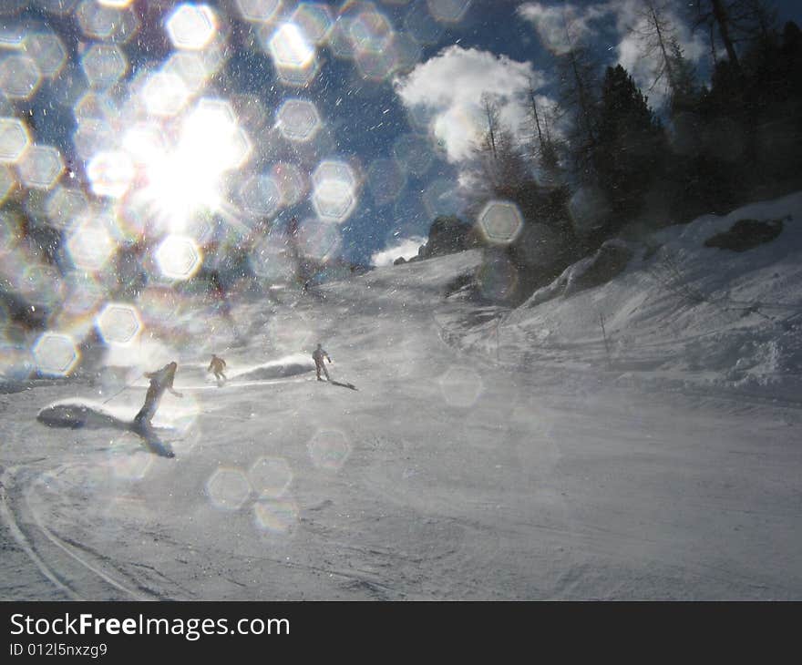 Winter view of mountain peak in glacier national park, montana, usa. Winter view of mountain peak in glacier national park, montana, usa